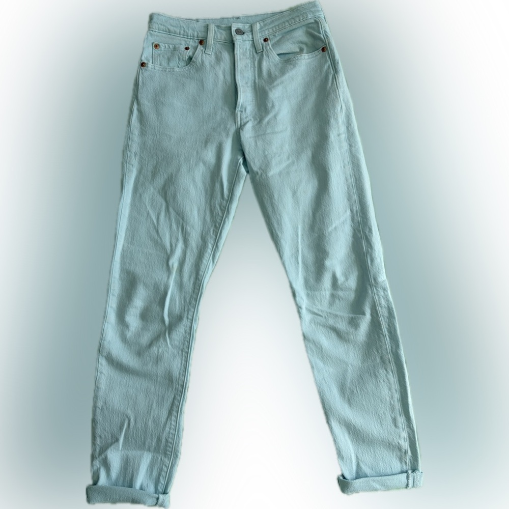 Levi's 501 skinny light blue jeans